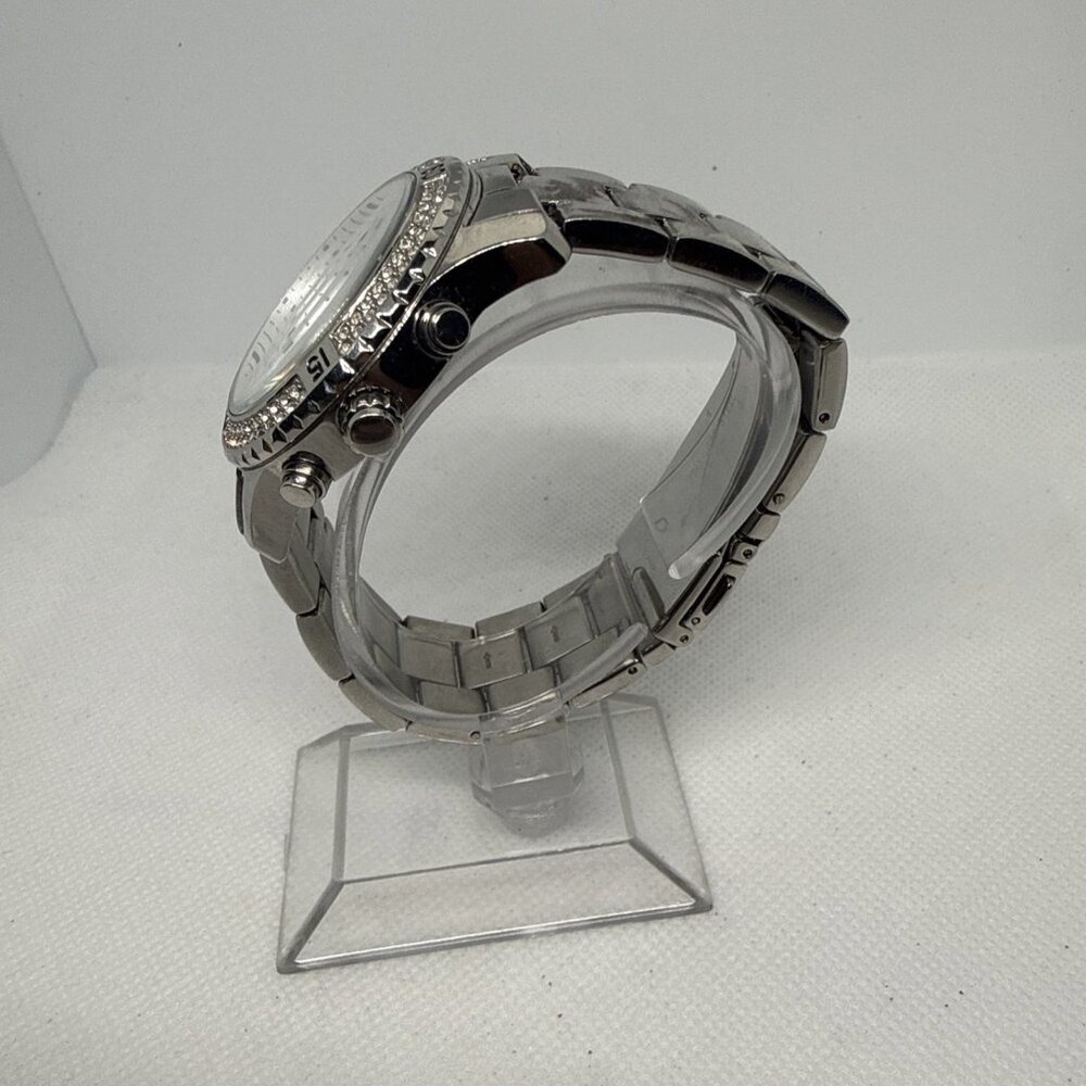 GUESS U0851L1 Women's Sporty 36mm Quartz Silver Crystal Bezel Steel Bracelet - Picture 3 of 16